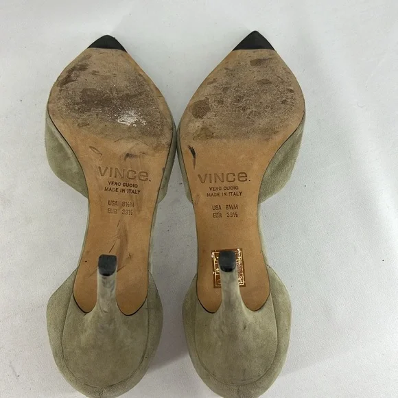 Vince Paulette D'Orsay Suede Pointed Toe Heels - Picture 9 of 10